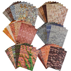 HOMICO dollhouse brick-wall sticker close-up showing realistic texture for cozy mini rooms