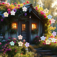 HOMICO tiny resin blossoms for bonsai and small pots.