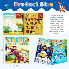 Homicozy dinosaur sticker pages show easy tear-out for sharing and framing