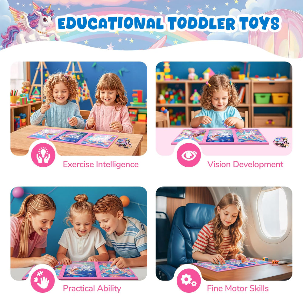 Homicozy magnetic puzzles durable cardboard with strong magnets for mess-free play