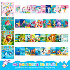 Homicozy mermaid sticker paint book: colorful scenes inspire storytelling and creativity.