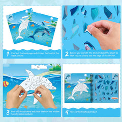 Homicozy ocean sticker pages are repositionable for easy corrections