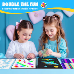 Homicozy scratch-art stencils spark guided creativity in kids.