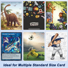 Homthy non-PVC acid-free material protects cards with durable clarity.