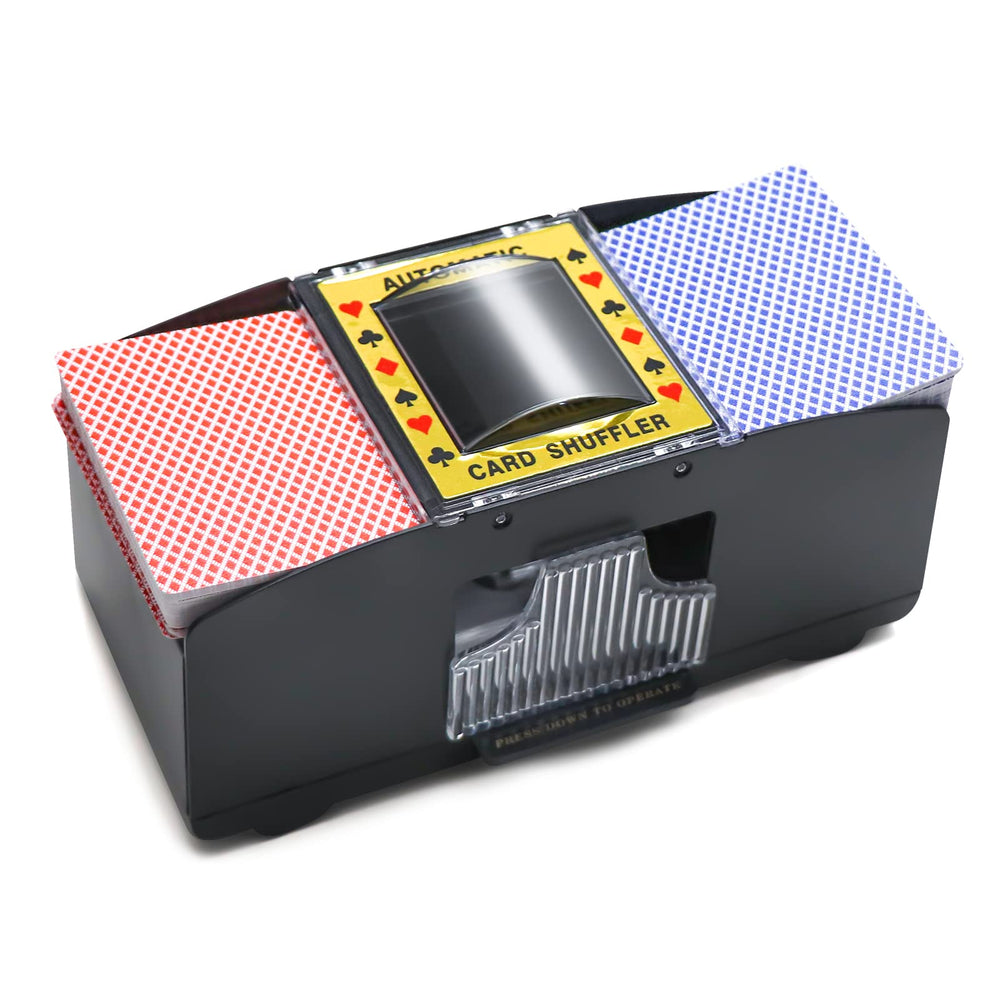 Homwom automatic card shuffler front view for quick home games