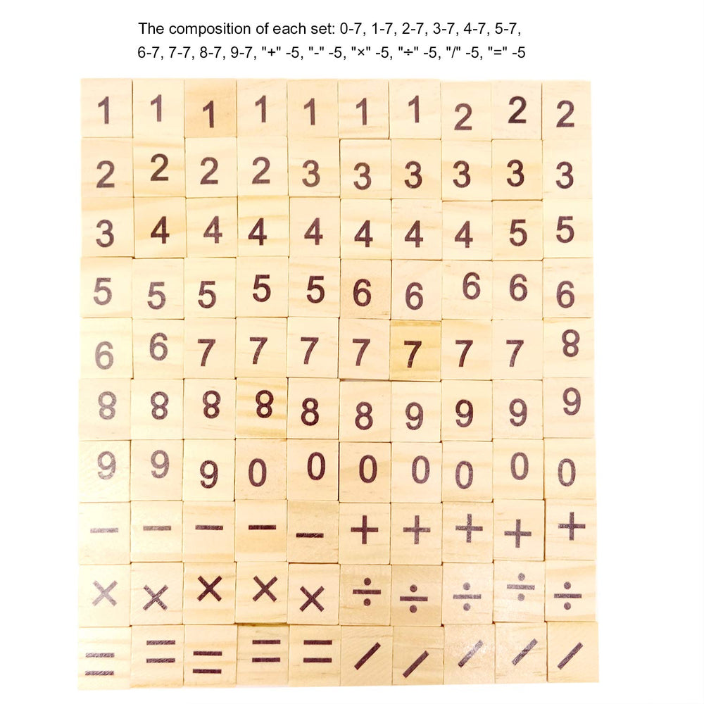 Honbay 100pc wooden tile set ideal for classroom activities and DIY projects.