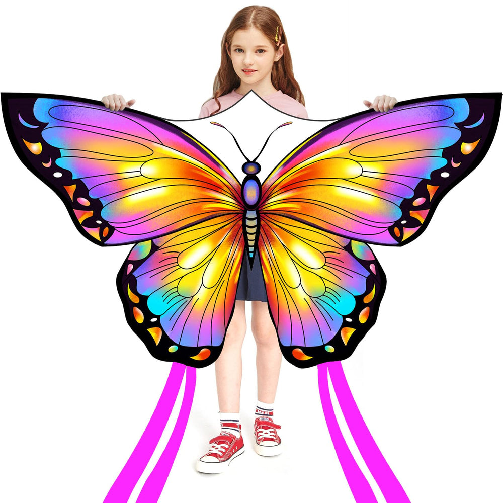 HONBO Butterfly Kite pink fabric close-up shows durable ripstop material for outdoor use