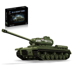 Honchoes IS-2 tank building set assembly view showing precise brickwork for collectors.
