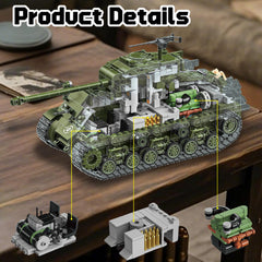 Honchoes M4 Sherman Tank 360° turret rotation feature highlighted