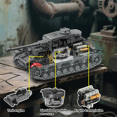 honchoes Panzer IV with color-coded instructions aiding clear assembly.