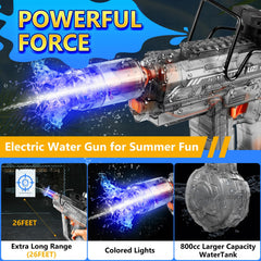 Honeasort water gun showing precision sight and foldable mount for accuracy