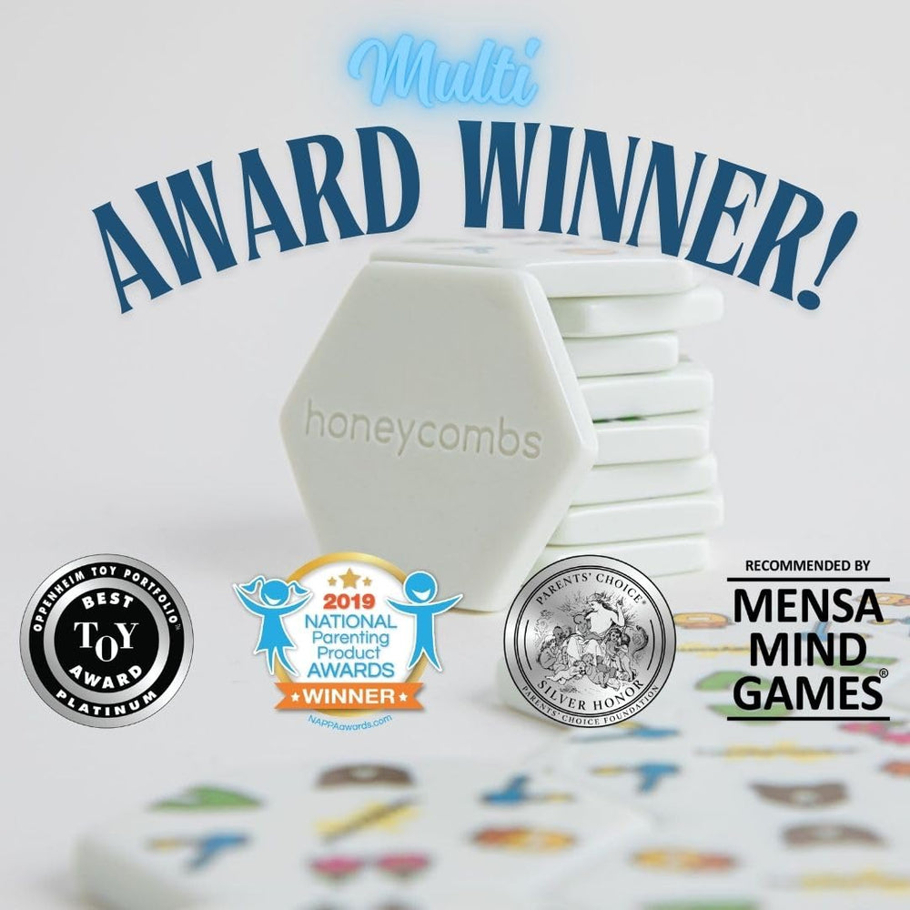 HoneyCombs award badge highlights recognition from toy industry