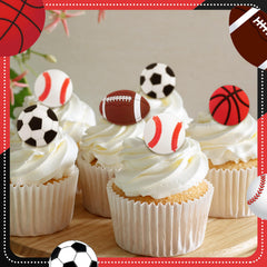 Honeydak mixed-sports cupcake ring set provides versatile toppers for athletic events