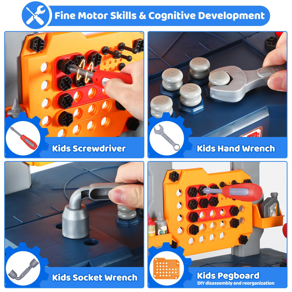Honeystar Kids Tool Bench screwdriver set enabling pretend fix-it play