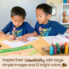 Honeysticks coloring book on recycled NZ paper featuring native flora and fauna.