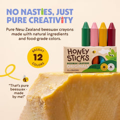 Honeysticks chubby grip design eases tiny hands into coloring
