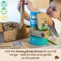 Honeysticks colors encourage creativity with safe, kid-friendly pigments.