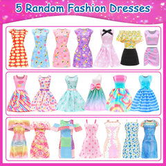 Honlaella 11.5-inch chill outfits with tops and pants for daily play