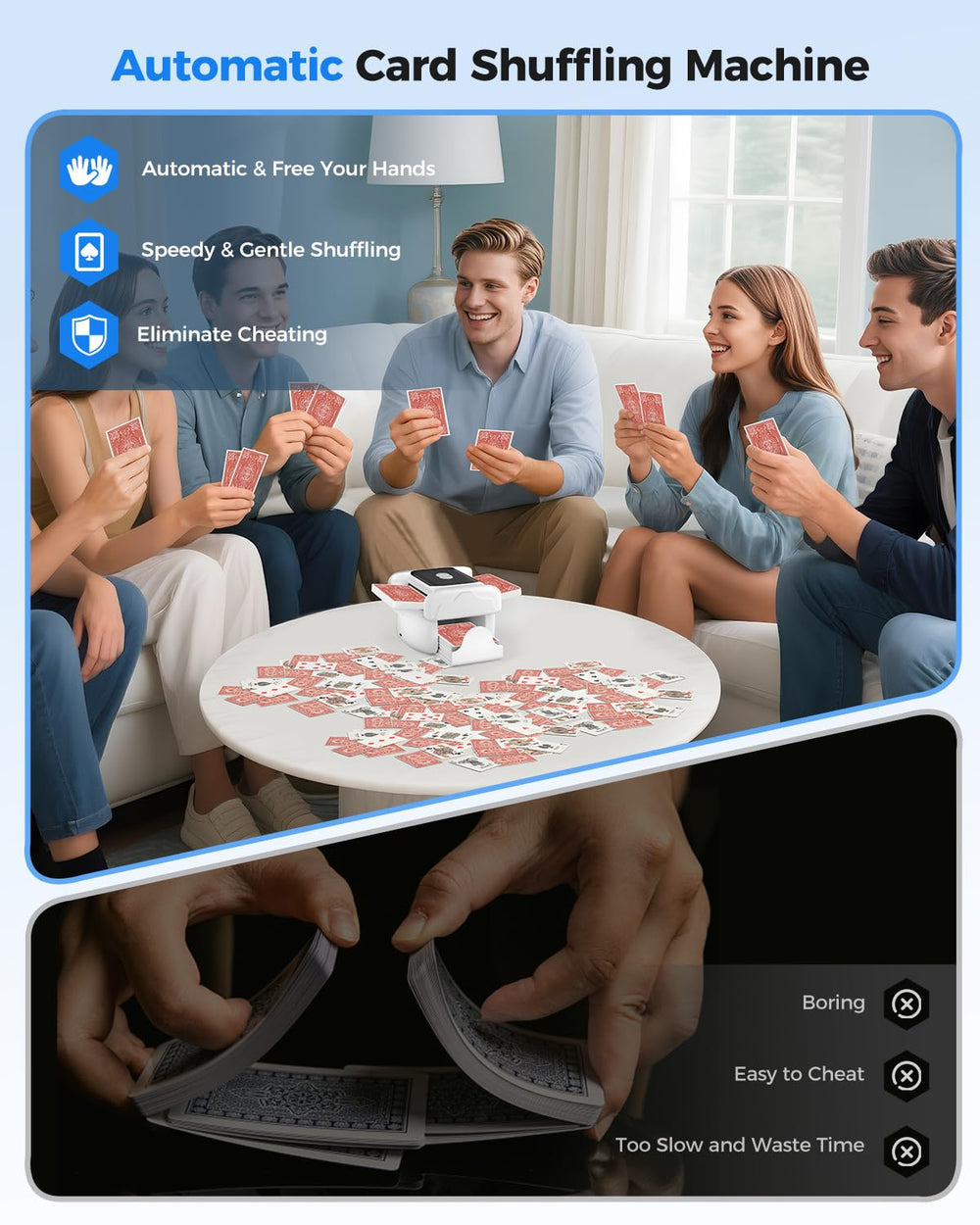 Honlunu one-touch button activated for instant shuffle