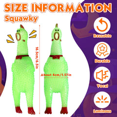 Honoson 6.5 inch rubber chicken is easy to carry and share