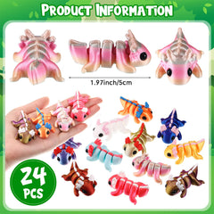 Honoson axolotl 3D printed ornaments show vibrant multicolor details