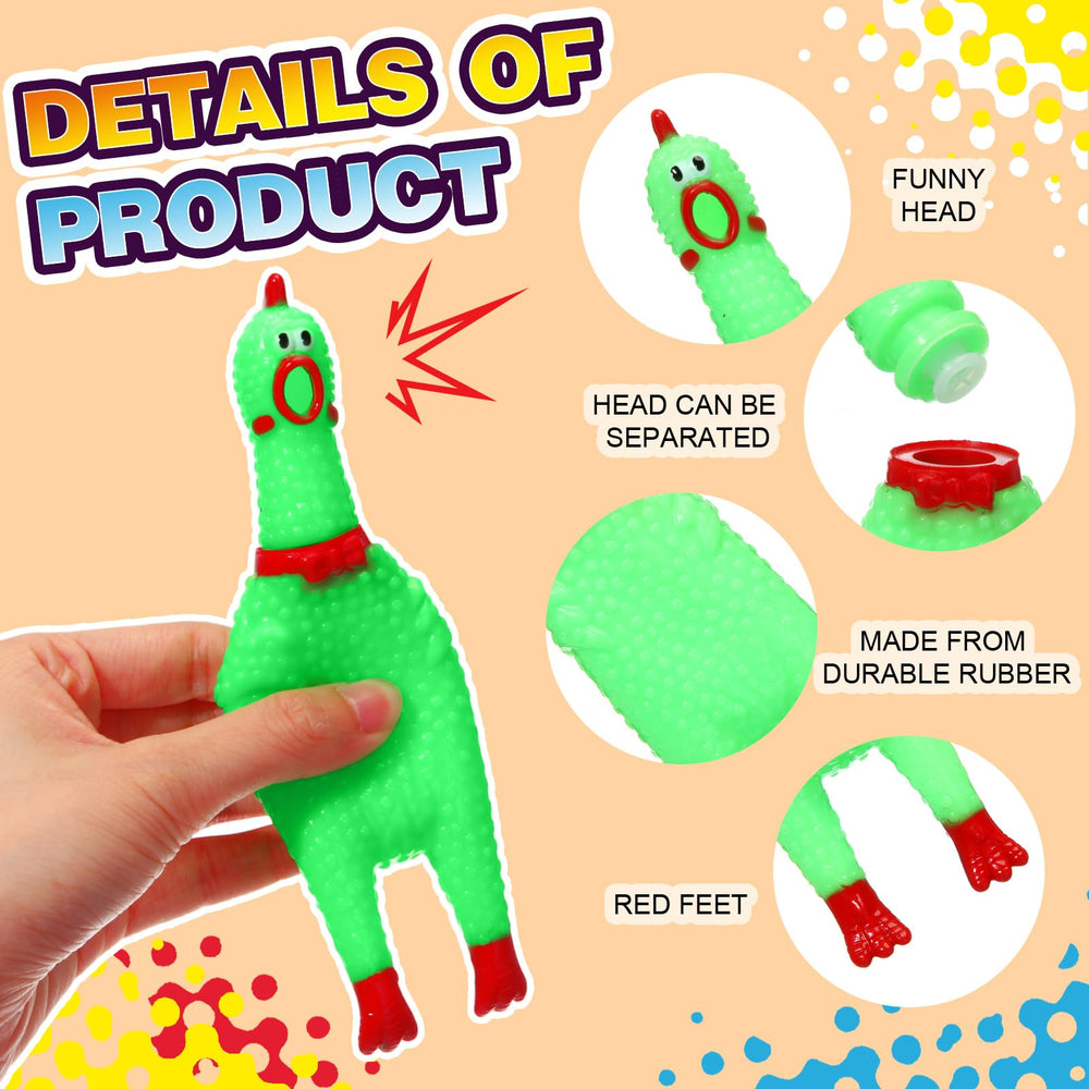 Honoson detachable-head chicken toy showing easy customization