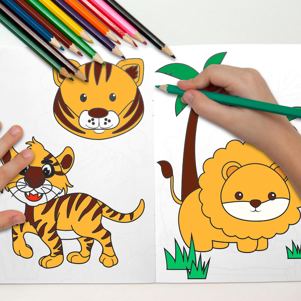Honoson coloring books 112 animal patterns encourage creativity and recognition.