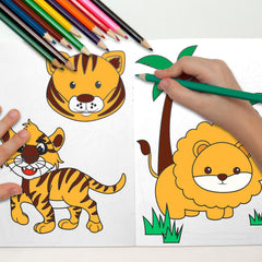 Honoson coloring books 112 animal patterns encourage creativity and recognition.