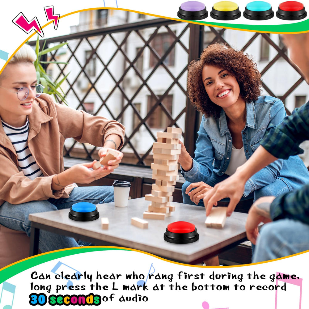 Honoson multi-color buzzers support varied learning games and practice.