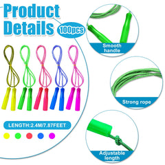 Honoson nylon jump rope with handles for comfortable outdoor play