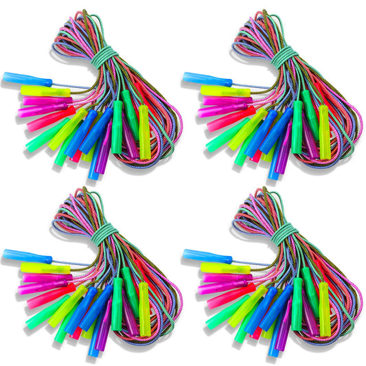 Honoson rainbow jump rope bulk set of 50 colorful ropes for group activities
