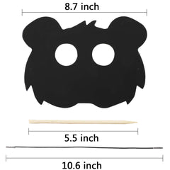 Honoson scratch-paper masks close-up shows design and scratch-off surface.