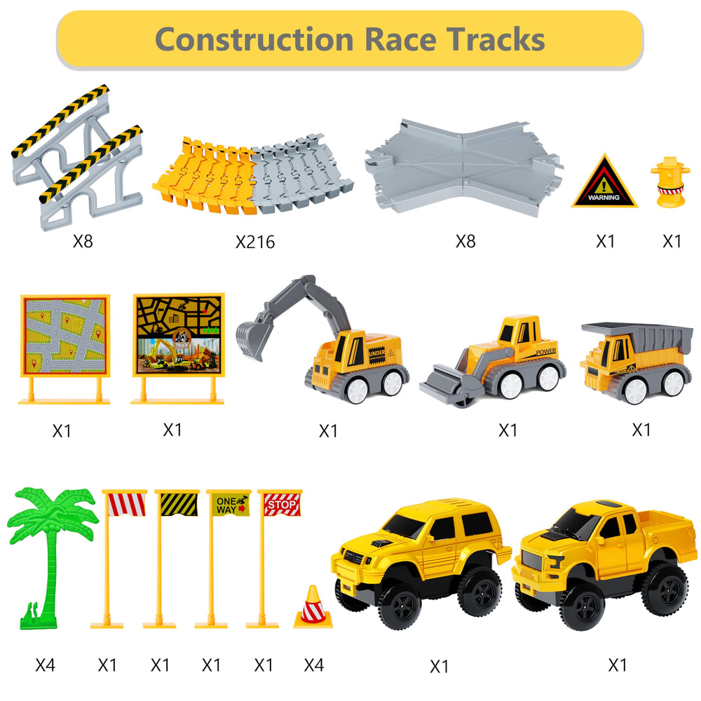 Hony flexible track pieces enabling varied track layouts and designs.