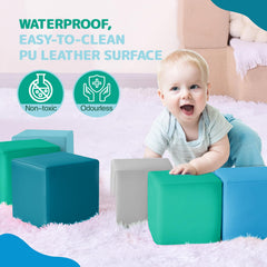Hoohtoot foam blocks with removable fabric covers easy to clean.