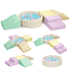 Hoohtoot foam climbing blocks with ball pit for toddlers offering safe, active play at home.