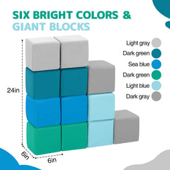 Hoohtoot giant foam blocks for playful stacking and imaginative building.