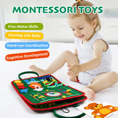 Hooku Busy Board back cover with galaxy design to spark imagination during play