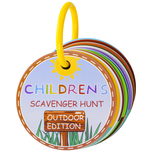 Hoolerry Toddler Scavenger Hunt Cards outdoor edition with vibrant illustrations for exploration