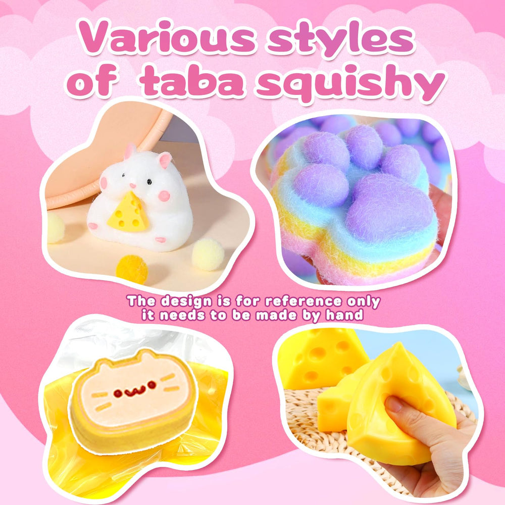 HOOLYUK Taba Squishy Kit flocking powder adds texture and unique details to finished squishies.