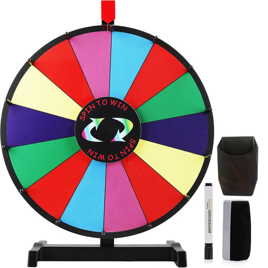 Hooomyai 24-inch prize wheel with 14 slots boosts audience engagement.