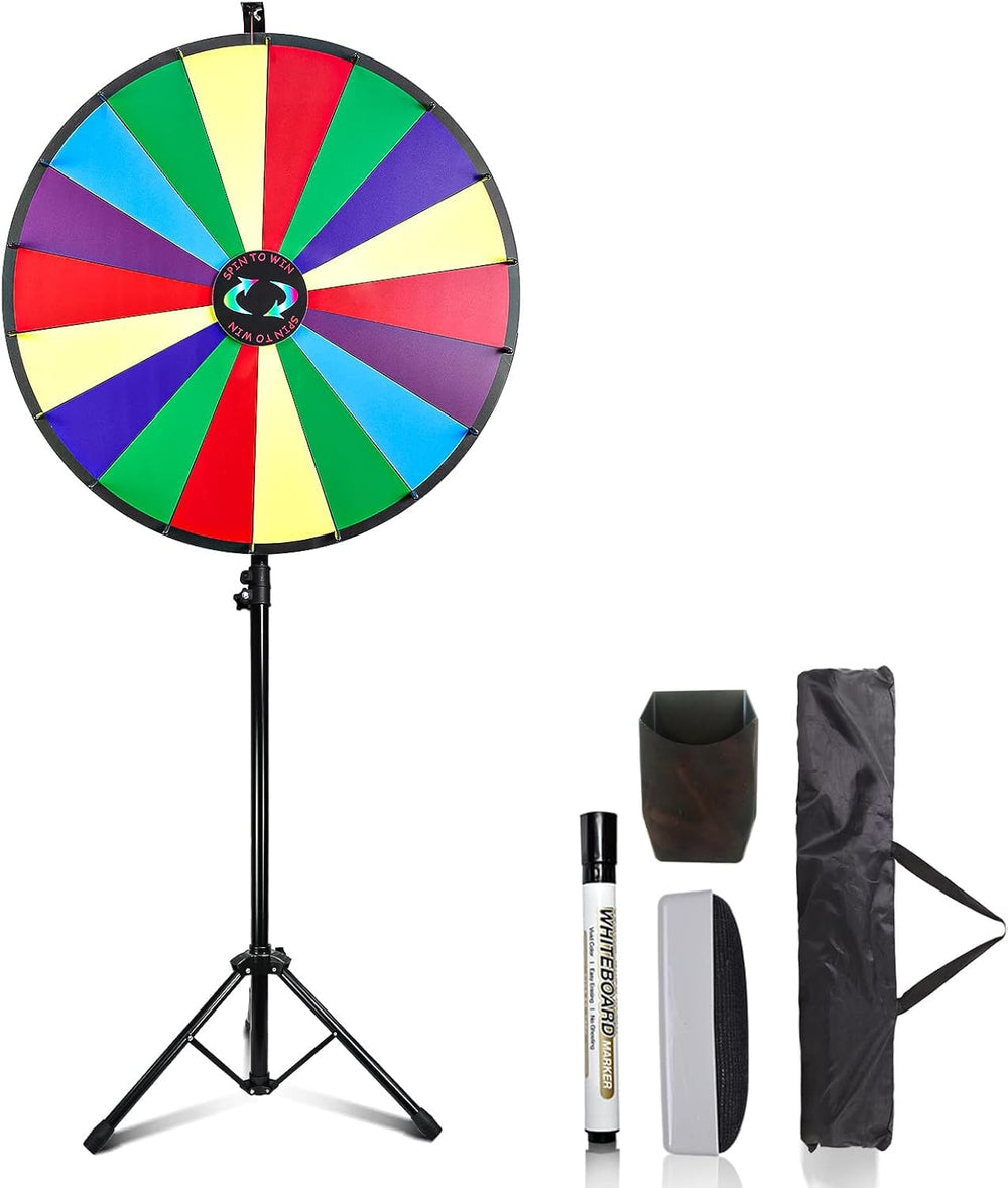 Hooomyai 30-inch prize wheel with adjustable height and engaging spin.