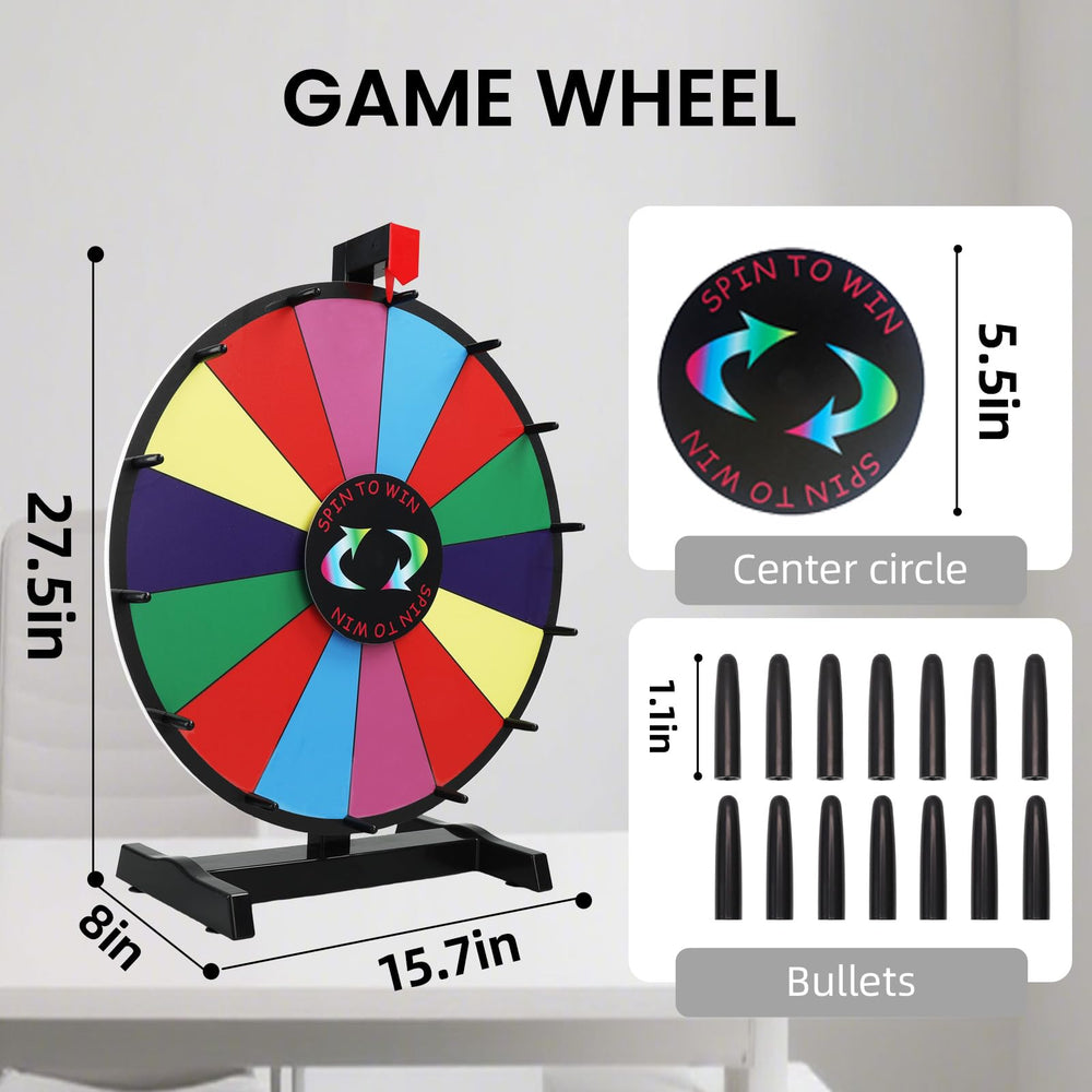 Hooomyai prize wheel dry erase surface for quick on-the-fly customization.