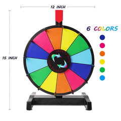 Hooomyai prize wheel sits securely on tabletops for quick setups.