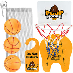 Hoopla Toys Poop Hoops toilet mat and net provide a stable play surface.