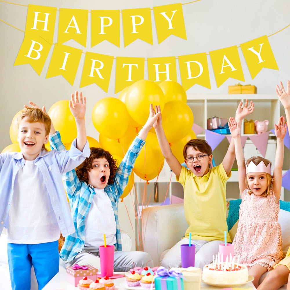 Hooqict birthday banner wall decor brightens any party space