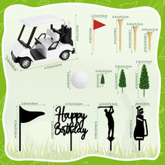 Hooqict black cake toppers add contrast and elegant theme accents.