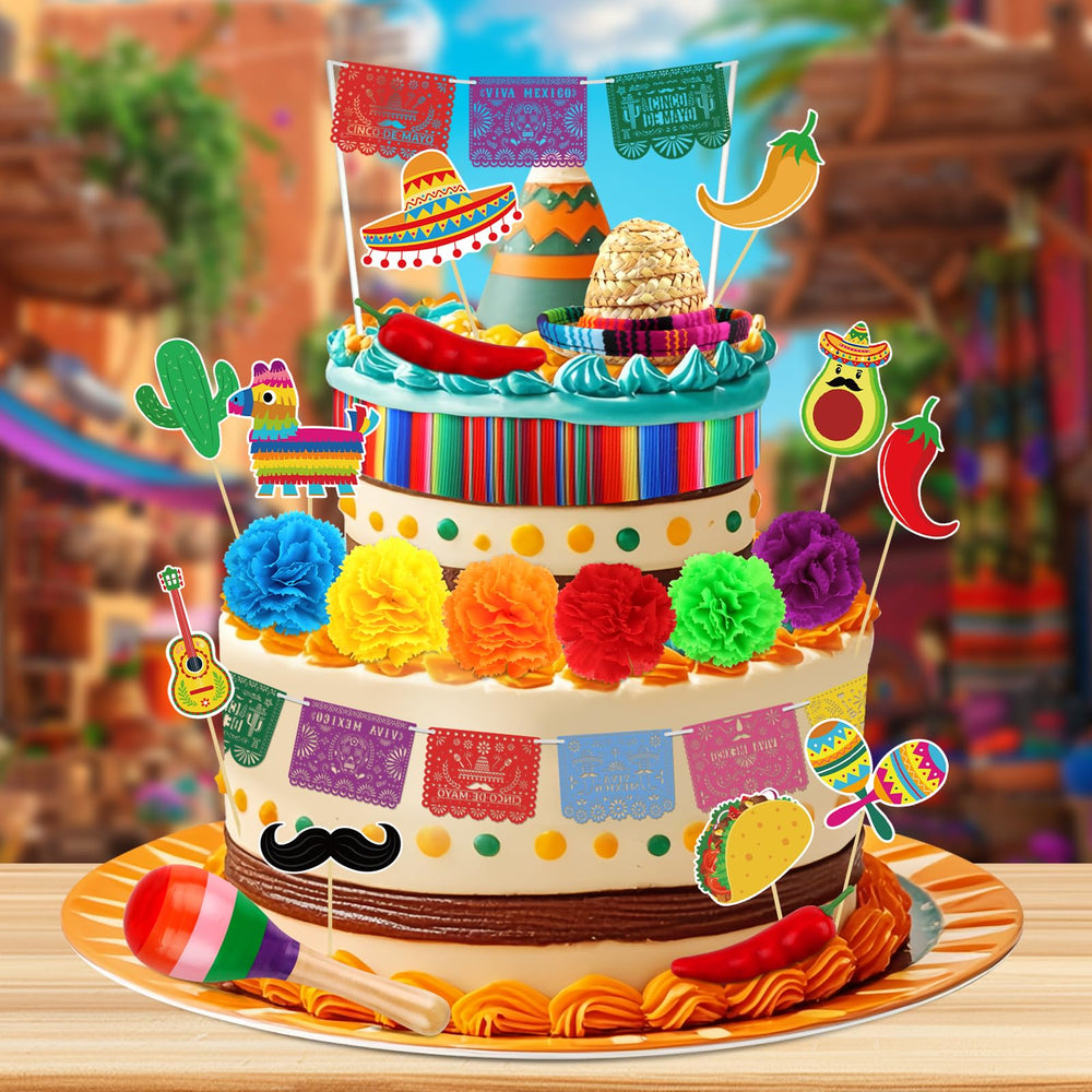 Hooqict cactus cake topper enhances festive cake styling