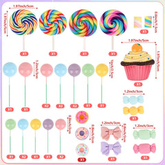 Hooqict candy cake topper candies provides bright color pops for treats