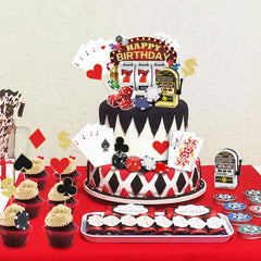 Hooqict casino chips decorate desserts for authentic casino accents