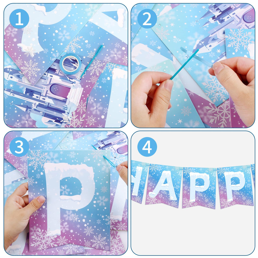 Hooqict durable cardstock banner is easy to fold and store